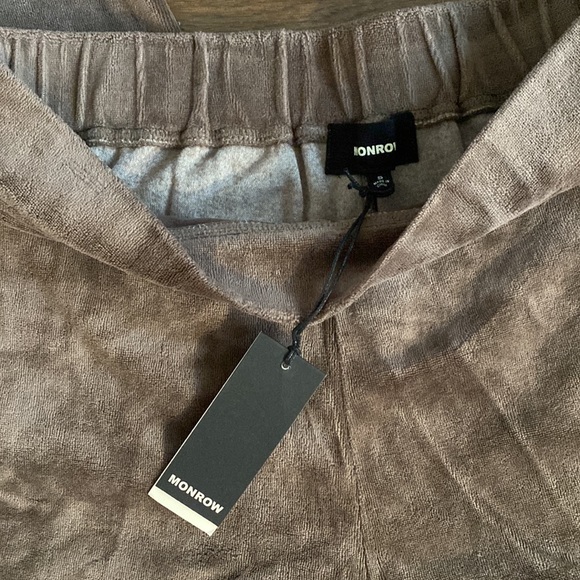 Monrow Brown Grey Velvet Pants - Picture 5 of 8